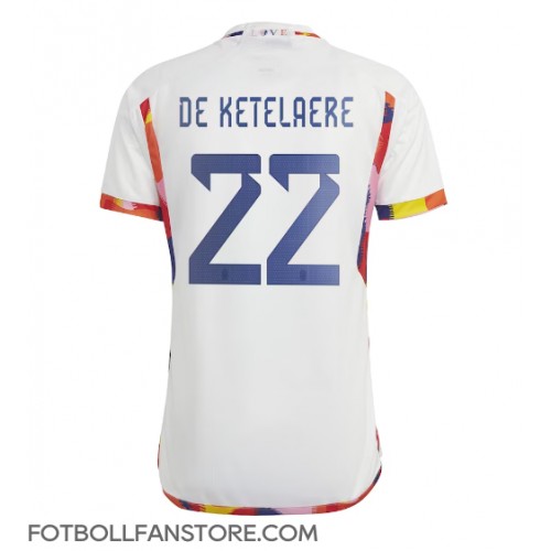 Belgien Charles De Ketelaere #22 Borta matchtröja VM 2022 Kortärmad Billigt